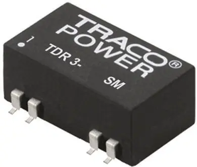 TRACOPOWER TDR 3SM DC/DC-Wandler 3W 24 V dc IN, 5V dc OUT / 600mA Oberflächenmontage 1.5kV dc isoliert