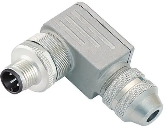 Produktfoto 1 von binder 713 12 mm M12 Rundsteckverbinder Buchse 5-polig Stecker 4A Kabel IP40