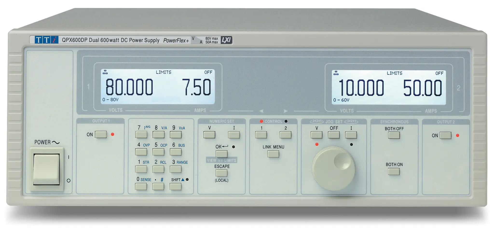 Produktfoto 1 von Aim-TTi QPX600DP 2-Kanal Digital Labornetzgerät 1.2kW, 0 → 80V / 0 → 50A