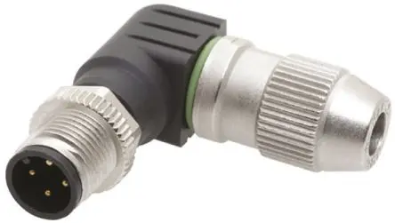 Produktfoto 1 von HARTING Harax M12 15 mm M12 Rundsteckverbinder Stecker 4-polig Stecker 4A Kabel IP65, IP67