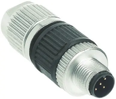 Produktfoto 1 von HARTING Harax M12 20.5 mm M12 Rundsteckverbinder Stecker 3-polig Stecker 4A Kabel IP65, IP40