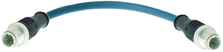 HARTING 2103, 4-polig Sensor-Betätigungselementkabel, Gerade Stecker 4 / Gerade Stecker, Länge 3 m