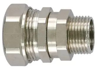 Produktfoto 1 von HellermannTyton Helaguard PCS-SMC Messing, Polyamid Kabelrohr Befestigung Kabelrohr M25 25 mm Silber Nickel-Finish IP65