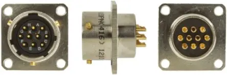Produktfoto 1 von Amphenol Limited, 62 GB Nickel Eisen Legierung MIL-Spec Rundsteckverbinder Gerade, 10-polig, 500 V ac, 700V dc,
