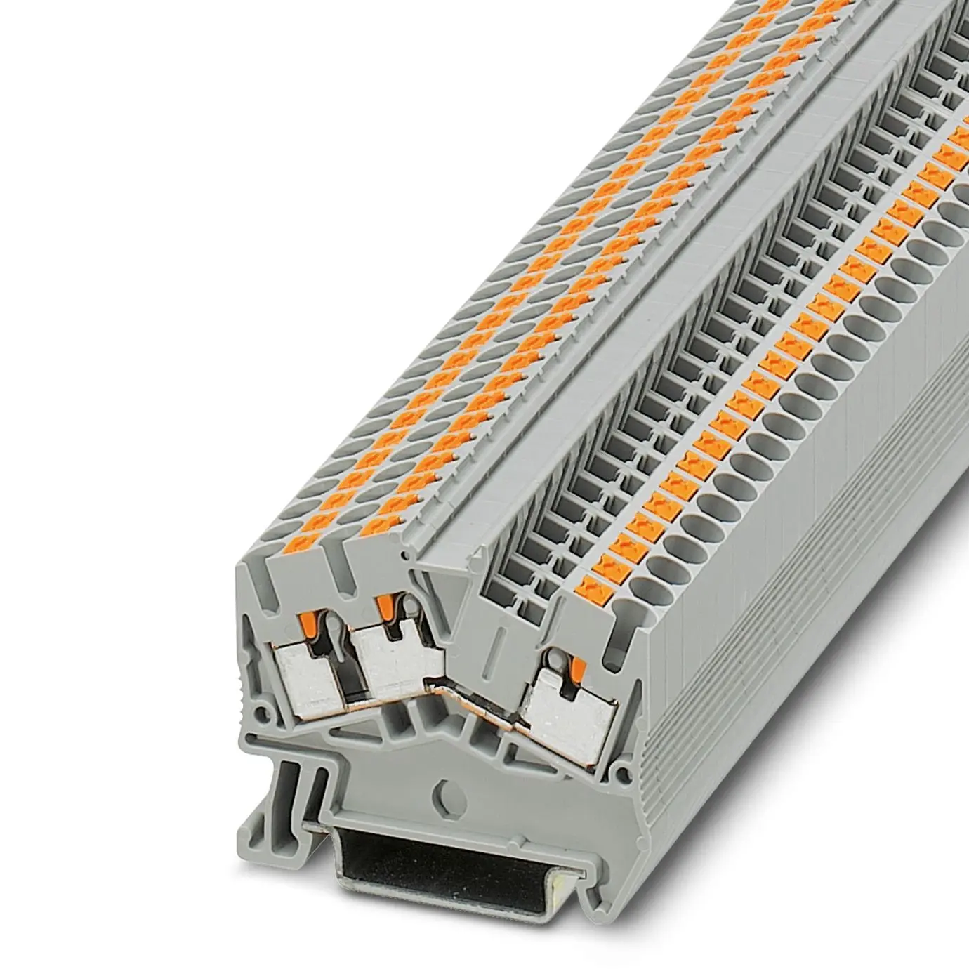 Produktfoto 1 von Phoenix Contact PTS 2.5-TWIN Anschlussklemmenblock für Durchkontaktierung 1 Grau, 0.14 to 4 mm², 800 V