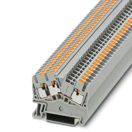 Produktfoto 1 von Phoenix Contact PTS 2.5-TWIN Anschlussklemmenblock für Durchkontaktierung 1 Grau, 0.14mm², 4 mm², 800V