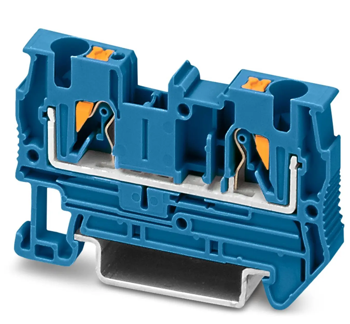 Produktfoto 1 von Phoenix Contact PT 4 BU Anschlussklemmenblock für Durchkontaktierung 1 Blau, 0.2 to 6 mm², 800 V Einsteck-Anschluss