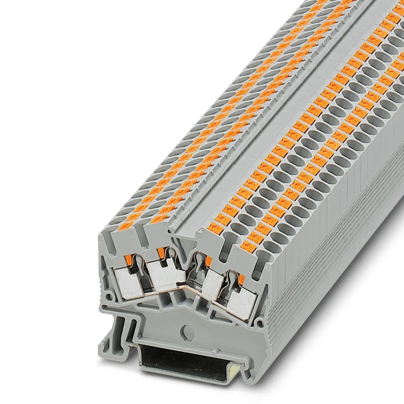 Produktfoto 1 von Phoenix Contact PTS 2.5-QUATTRO Anschlussklemmenblock für Durchkontaktierung 1 Grau, 0.14 to 4 mm², 800 V
