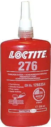 Produktfoto 1 von Loctite 276 Schraubensicherungsklebstoff Flüssig Grün, Flasche 250 ml, Hochfest aushärtend in 24 h