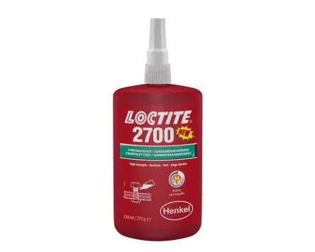 Produktfoto 1 von Loctite 2700 Schraubensicherungsklebstoff Flüssig Grün, Flasche 250 ml, Hochfest aushärtend in 24 h