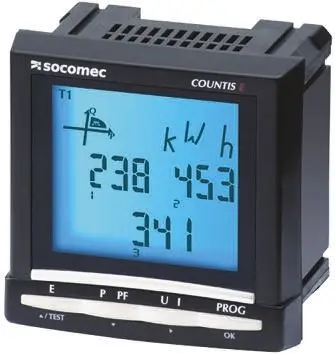 Produktfoto 1 von Socomec Countis E53 Energiemessgerät LCD 92 mm x 92 mm Energiemessgerät / 3-phasig 1 Ausg. 4 Eing. Impulsausgang