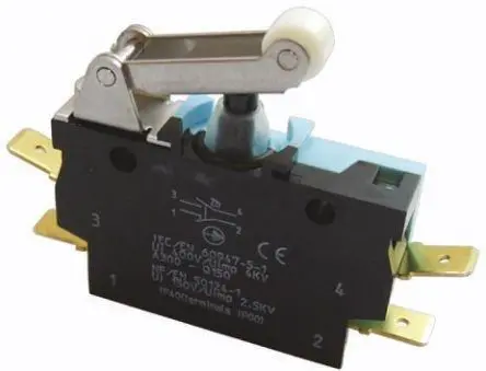 Produktfoto 1 von Crouzet Mikroschalter Hebel-Betätiger Stecker, 250 V ac, 6A IP40 4.5N -50 °C - 85 °C