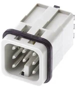 Produktfoto 1 von HARTING Han D Industrie-Steckverbinder Kontakteinsatz Stecker, 7-polig 10A, Kabel, Einsatz Quick Lock