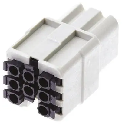 Produktfoto 1 von HARTING Han D Industrie-Steckverbinder Kontakteinsatz Buchse, 8-polig 10A, Kabel, Einsatz Quick Lock