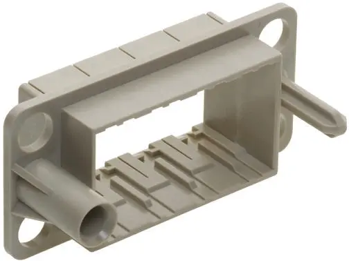 Produktfoto 1 von HARTING HAN Modular Docking-Rahmen für Stromversorgungssteckverbinder in robuster Ausführung, Stecker/Buchse, M4, Oben,
