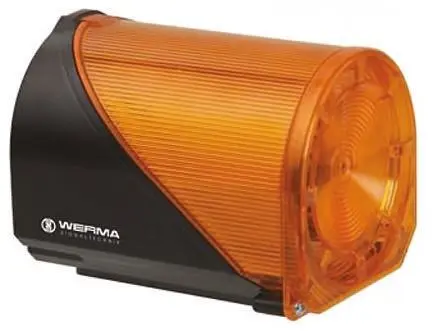 Produktfoto 1 von Werma 444 LED-Doppelblitz, LED-Doppelblitz-Licht Schall- und Lichtsignal-Kombination 230V Klar IP65 Wand, Decke, Basis /