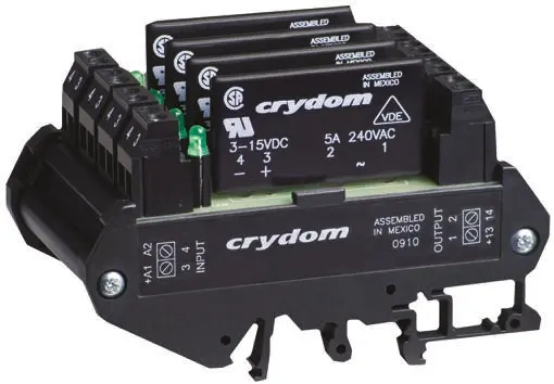 Produktfoto 1 von Sensata Crydom DRA4 CX Halbleiter-Interfacerelais, 5 A Effektivwert max., DIN-Schienen 15 Vdc min. 280 V ac max. /