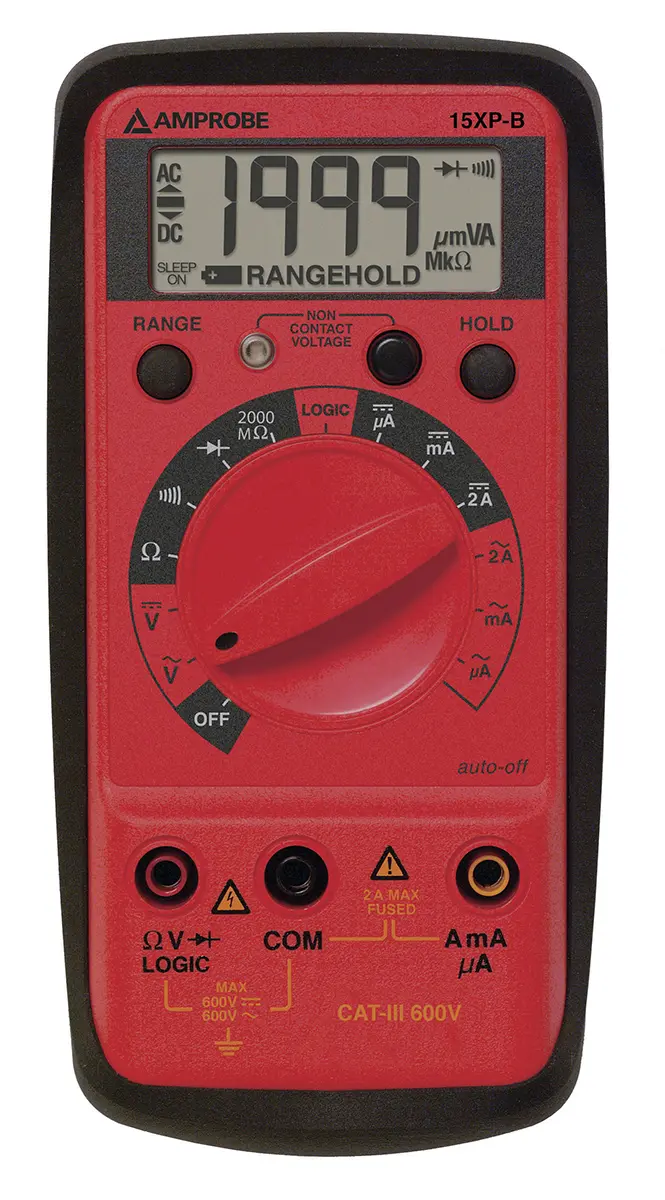 Produktfoto 1 von Amprobe 15XPB 15XP-B Tragbar Digital Multimeter, CAT, CAT III 750 V ac / 2 A 2 A, 2 Ω
