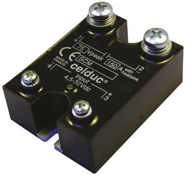 Produktfoto 1 von Celduc SCM DIN-Hutschiene Halbleiterausgang, SPST 600 V dc 32V dc / 40 A