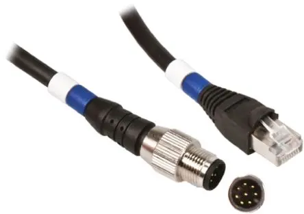 Produktfoto 1 von Allen Bradley Guardmaster 445L Ethernet-Kabel, A M12 Geflecht, B RJ45