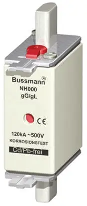 Produktfoto 1 von Eaton Bussmann Sicherungseinsatz NH000, 500V ac / 16A, gG - gL DIN 43620-1, DIN 43620-3, IEC 60269, VDE 0636