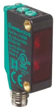 Produktfoto 1 von Pepperl + Fuchs ML100 Kubisch Optischer Sensor, Reflektierend, NPN Ausgang, Steckbar