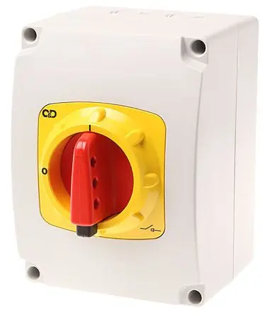 Produktfoto 1 von Craig & Derricott SDP Trennschalter 3-polig Basis 63A 30 kW Rot IP65 3-phasig