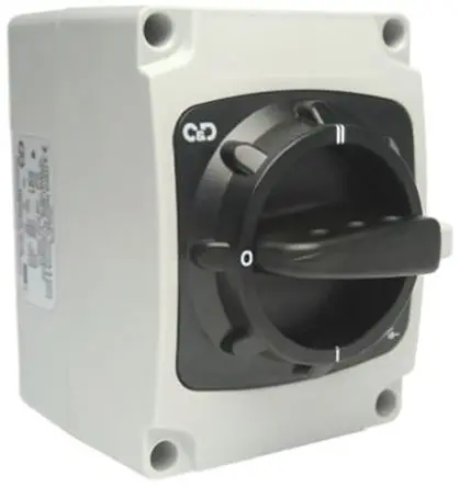 Produktfoto 1 von Craig & Derricott SCODP Trennschalter 4-polig Basis 20A 63 kW Schwarz IP65 3-phasig