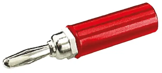 Produktfoto 1 von Mueller Electric 4 mm Stecker Rot Bananenstecker, Kontakt Nickel Steckbar