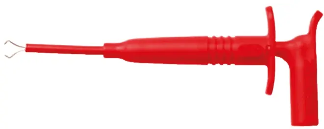 Produktfoto 1 von Mueller Electric Hakenklemme Rot Hakenstößel, Berylliumkupferlegierung Spitze 1A, 1 kV