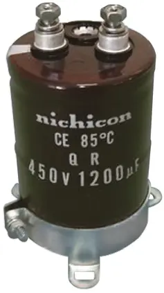 Produktfoto 1 von Nichicon QR, Schraub Aluminium-Elektrolyt Kondensator 12000μF ±20% / 450V dc, Ø 90mm x 220mm, +85°C