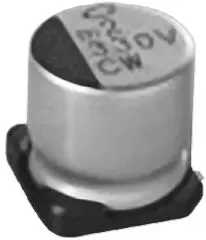 Produktfoto 1 von Nichicon CW Oberfläche Kondensator 33 μF Lot 20 % / 25V dc, Ø 6.3 mm x 7 mm x 7 mm, 105 °C