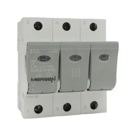 Produktfoto 1 von Mersen D-Sicherungshalter 63A D01 400V ac 3-polig