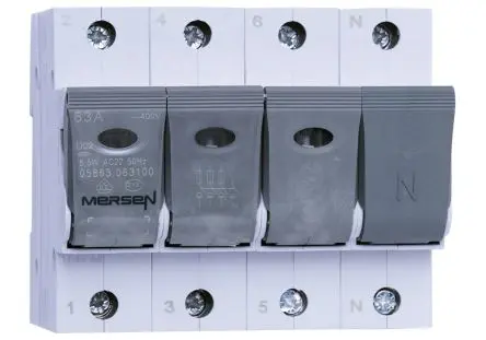 Produktfoto 1 von Mersen D-Sicherungshalter E 63A D01 400V ac 3-polig