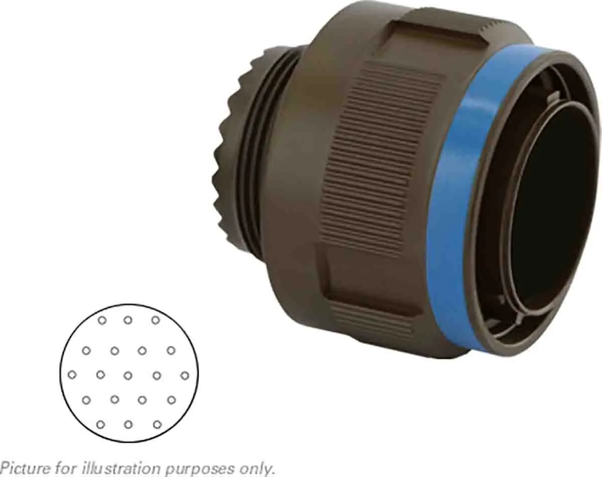 Produktfoto 1 von Souriau Sunbank by Eaton, 8D Kupferlegierung MIL-Spec Rundsteckverbinder Gerade, 19-polig, Gehäuse 15 Stecker,