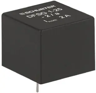 Produktfoto 1 von Schurter DFSG Induktivität bedrahtet, Eisen-Kern, 10 A, Radial / R-DC 30 mΩ, Ø 0.8 mm, Ø 0.8 mm x 25.5 mm