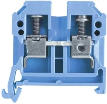 Produktfoto 1 von Weidmüller SAK Anschlussklemmenblock für Durchkontaktierung 1 Blau, 6mm², 800V Schraubbefestigung IECEx, ATEX