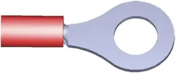 Produktfoto 1 von TE Connectivity PLASTI-GRIP Ringkabelschuh, Isoliert 22 AWG, Vinyl, Rot, 16 AWG max.AWG, M6