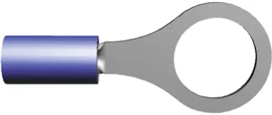 Produktfoto 1 von TE Connectivity PIDG Ringkabelschuh, Isoliert 16 AWG, Nylon, Blau, 14 AWG max.AWG, aussen ø 8.71 mm, innen ø 5 mm, M5