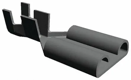 Produktfoto 1 von TE Connectivity FASTON .375 Flachsteckhülse, Silber, Unisoliert, 9.53 x 1.19 mm, Buchse, 14 AWG min, 10 AWG