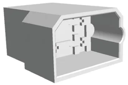 Produktfoto 1 von TE Connectivity FASTIN-FASTON .250 Crimpkontaktgehäuse, Gr. 0.25 in, Stecker, Nylon, B 0.25 in, Natur, 4-polig