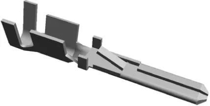 Produktfoto 1 von TE Connectivity FASTIN-FASTON .110 Flachsteckhülse, Schwarz, Unisoliert, 2.79 x 0.81 mm, Stecker, 17 AWG min, 13 AWG