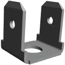 Produktfoto 1 von TE Connectivity FASTON .187 Flachsteckhülse, Schwarz, Unisoliert, 4.75 x 0.51 mm, Stecker
