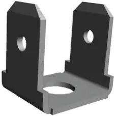 Produktfoto 1 von TE Connectivity FASTON .187 Flachsteckhülse, Schwarz, Unisoliert, 4.75 x 0.51 mm, Stecker
