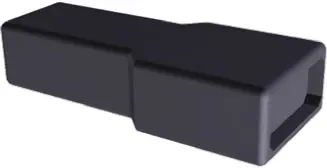 Produktfoto 1 von TE Connectivity FASTON .250 Crimpkontaktgehäuse, Gr. 6.35 mm, Steckerbuchse, Polyethylen, Schwarz, 1-polig