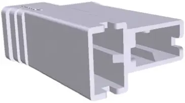 Produktfoto 1 von TE Connectivity Positive Lock .250 Crimpkontaktgehäuse, Gr. 6.35 mm, Stecker, Nylon, B 6.35 mm, Natur, 2-polig