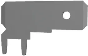 Produktfoto 1 von TE Connectivity FASTON .250 Flachsteckhülse, Schwarz, Unisoliert, 6.35 x 0.83 mm, Stecker