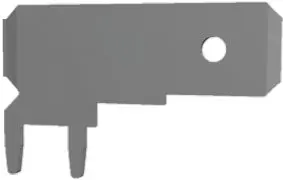 Produktfoto 1 von TE Connectivity FASTON .250 Flachsteckhülse, Schwarz, Unisoliert, 6.35 x 0.83 mm, Stecker