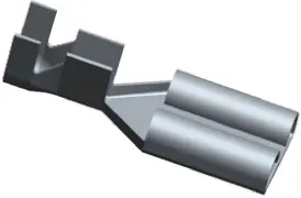 Produktfoto 1 von TE Connectivity FASTIN-FASTON .375 Flachsteckhülse, Silber, Unisoliert, 9.53 x 1.22 mm, Buchse, 11 AWG min, 10 AWG