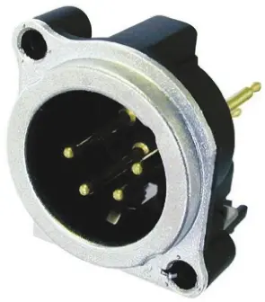 Produktfoto 1 von Neutrik Gerade 4-polig Oberfläche Stecker Gold-Kobaltbeschichtung über Nickel Schwarz XLR-Steckverbinder, 50 V